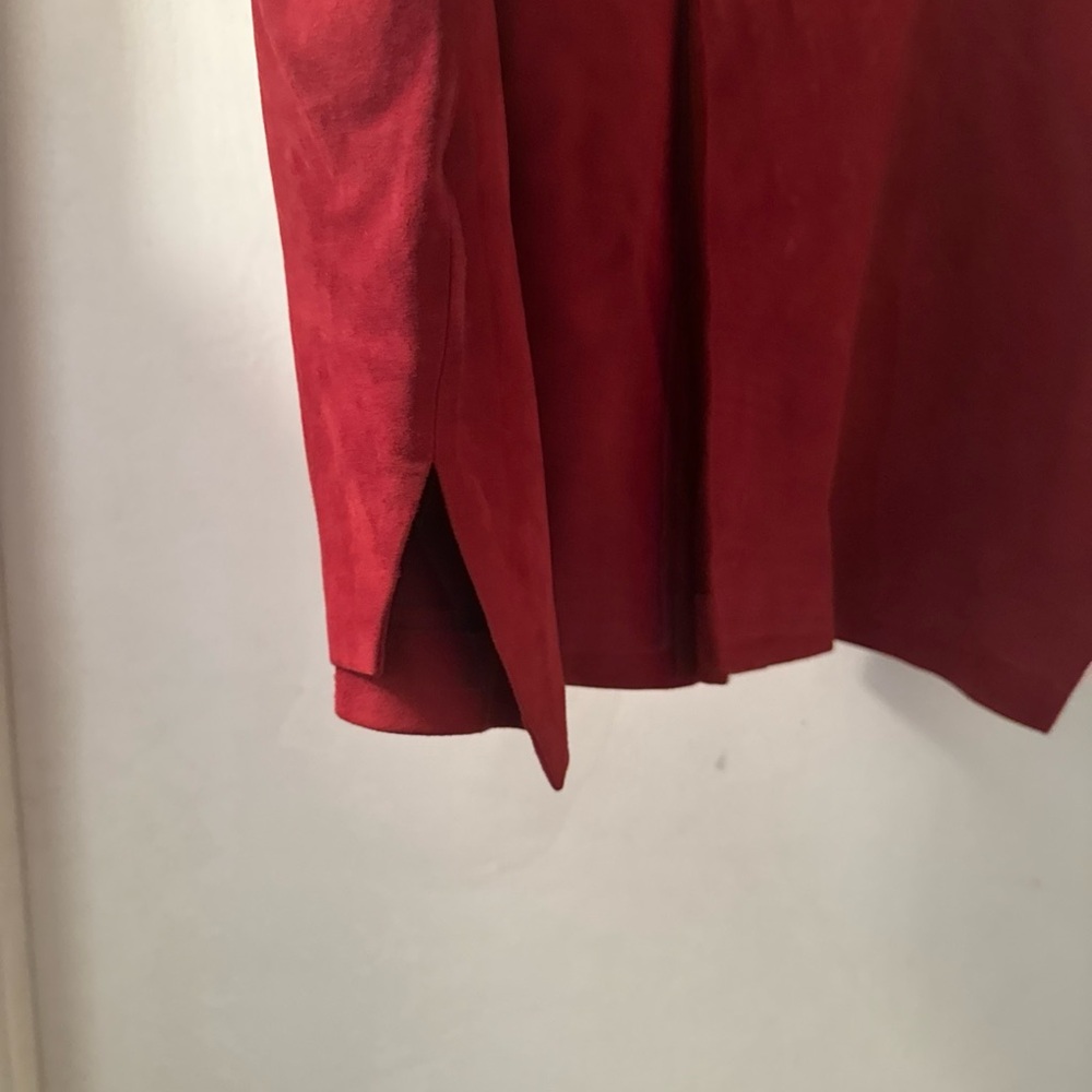 georgio & mario jacket suede 3/4 sleeve burgundy sz fr36 usa m - Picture 4 of 9
